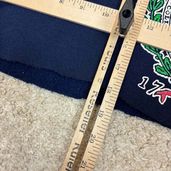 Vintage 90s Georgetown Hoyas Crest Cropped Sweatshirt Large Made in USA - Picture 7 of 11